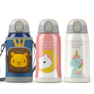 Geschikt voor mensen 550ml schattig tekenfilm kindertje waterbeker met slimme deksel