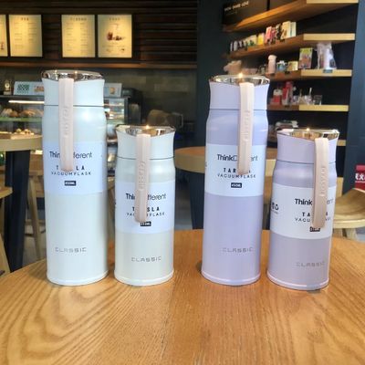 Dubbele wand geïsoleerde 450 ml roestvrij staal waterfles houdt drinken warm koud voor uren