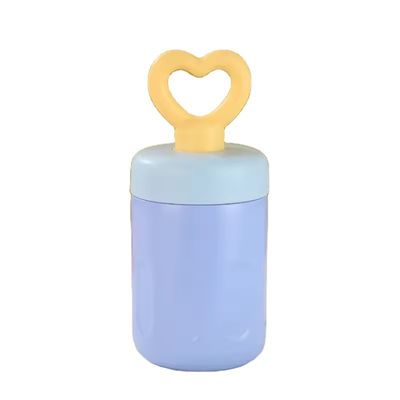 420 ml modern design draagbare thermosbeker met hartgreep en stofzuiger