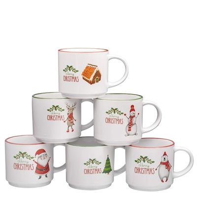 Keramische kerstkoffiemok Funky Zoek naar een prachtig huishoudelijk cadeau 14 oz capaciteit