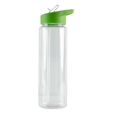 Modern ontwerp 350 ml BPA-vrije heldere plastic waterfles met flip stro voor reizen
