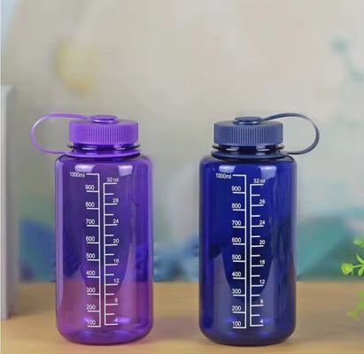 Unisex 1000 ml grote capaciteit waterbeker schaal waterdicht bekertje met PS plastic materiaal