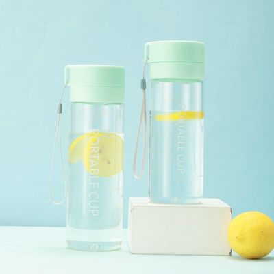 600 ml 800 ml pc plastic waterfles met touw lekvrije BPA-vrije sport motivatieve