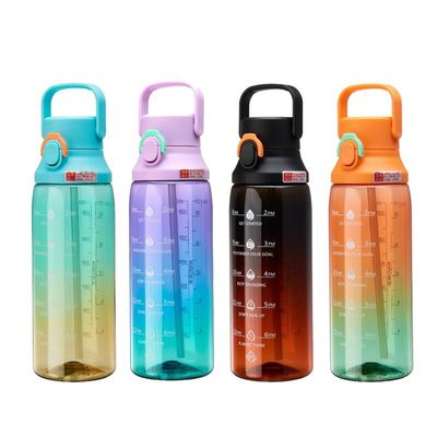 Doorzichtige kleurenketel 750 ml capaciteit Snap Cap Sportfles met handvat