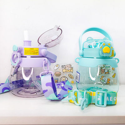 950 ml capaciteit Duurzame kinderen grote buik heldere Triran waterfles met stro