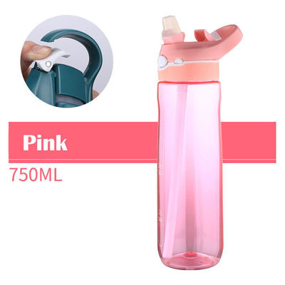 750 ml Fitness Protein Gym Shaker Fles met stro Tritan Voedsel Silicone Waterfles