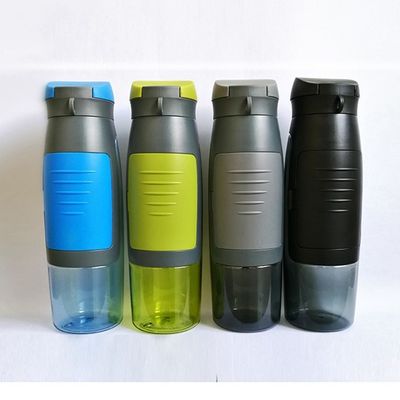 Custom logo 750 ml plastic minimalistische sport waterfles met deksel voor buitenactiviteiten