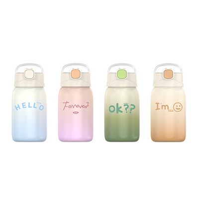 Leuke kinderen leerling handig stro water thermosfles 350 ml mini vacuümbeker