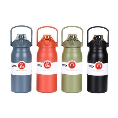 Draagbare waterfles met springkap voor buitenactiviteiten van 304 roestvrij staal