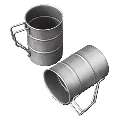 Minimalistische stijl Onbreekbaar roestvrij staal bierkopje 380 ml met handvat