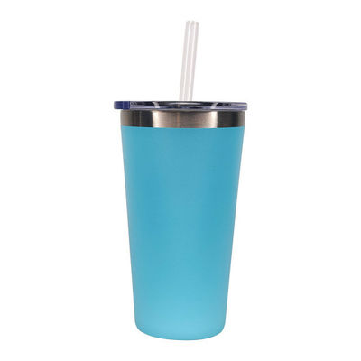 Custom Logo 500 ml roestvrijstalen waterfles met rechte beker en Tumbler straws
