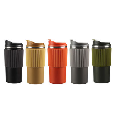 Aangepaste 450 ml roestvrijstalen geïsoleerde koffiekop met deksel om dranken warm/koud te houden
