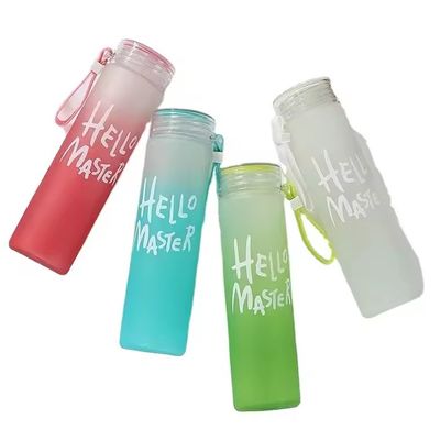 Leakproof Deksel Glas Waterfles Custom Desgin voor Unisex Wandelen Country Business Gifts