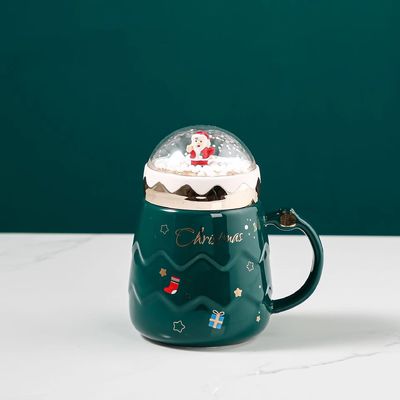 2024 mooie kerst sneeuwbal keramische mok geschenk set met alle accessoires en schattig mok