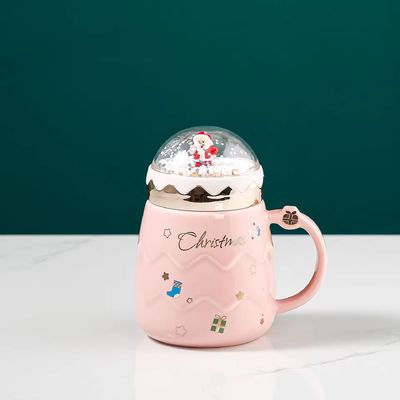 2024 mooie kerst sneeuwbal keramische mok geschenk set met alle accessoires en schattig mok