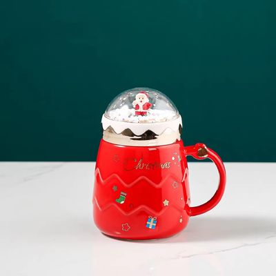 2024 mooie kerst sneeuwbal keramische mok geschenk set met alle accessoires en schattig mok