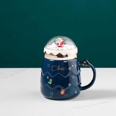 2024 mooie kerst sneeuwbal keramische mok geschenk set met alle accessoires en schattig mok