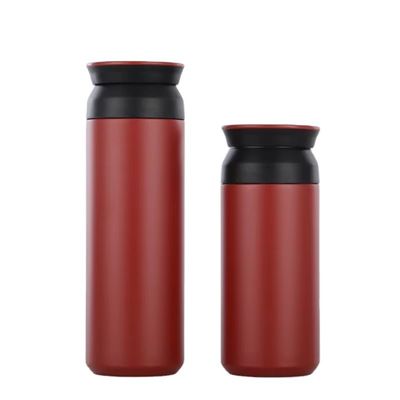 Dubbelwandige ruwstaalbekers met deksel en handvat 350 ml/500 ml capaciteit