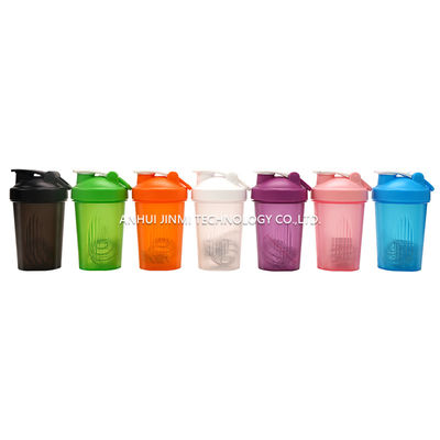 400 ml BPA-vrij kunststof sport eiwit poeder mixen schud waterbeker met schaal en deksel