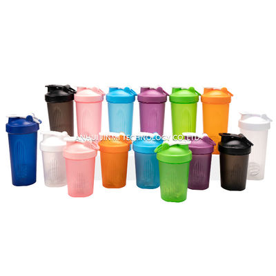 400 ml BPA-vrij kunststof sport eiwit poeder mixen schud waterbeker met schaal en deksel
