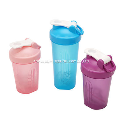 400 ml BPA-vrij kunststof sport eiwit poeder mixen schud waterbeker met schaal en deksel