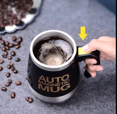 Gebruikelijke draagbare elektrische roeren koffie melkfles 450 ml roestvrij staal tumbler