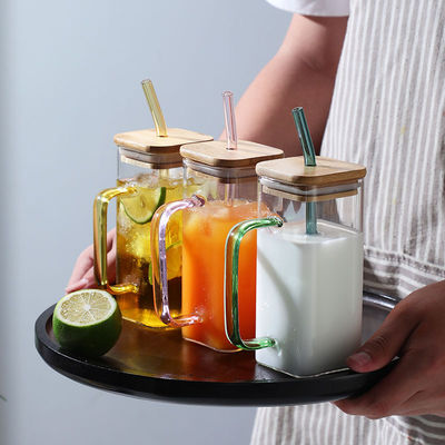 400 ml vierkante kinderbekers met gekleurde handgreep Drinkware Type MUGS Gelegenheid Terug naar school