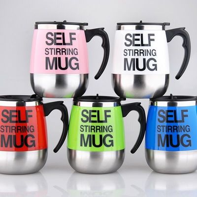 1 stuk dubbel geïsoleerd zelf roeren mok elektrisch lui automatisch mengen roestvrij staal reizen koffie mok