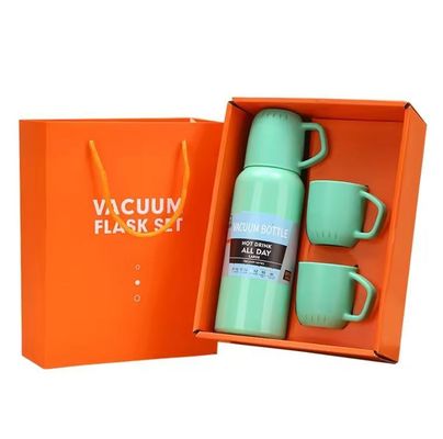 Roestvrij staal vacuümisolatie waterbeker cadeautje set met rechte beker in vele kleuren