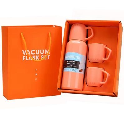 Roestvrij staal vacuümisolatie waterbeker cadeautje set met rechte beker in vele kleuren