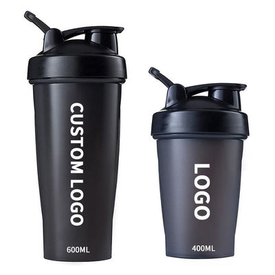 400 ml Fitness Plastic Black Gym Blender Shaker Cup Protein Shaker Fles voor veelzijdig