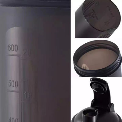 400 ml Fitness Plastic Black Gym Blender Shaker Cup Protein Shaker Fles voor veelzijdig