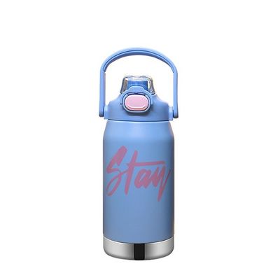 Super nieuwste stijl kinderen schattig cartoon vacuüm flesjes kinderen geïsoleerde fles thermisch water fles met stro