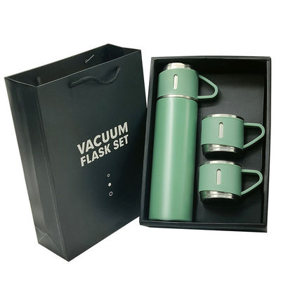 Roestvrij staal Vacuum Flask Waterfles Mug Tumbler Gift Set met 3 deksels 304 Innerlijk