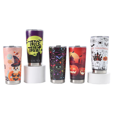 Gift Cup 20oz Car Thermos Cup met Halloween Design 304 Roestvrij staal 3D Printed