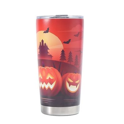 304 roestvrij staal 3D geprinte biertjes 20oz auto thermosbeker met Halloween design