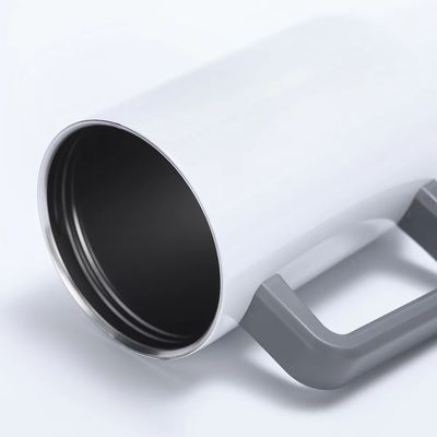 Vacuüm ruiten van roestvrij staal kleuren auto bekers met handvat en stro deksel