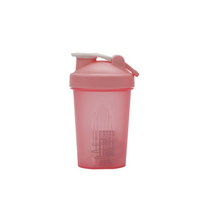400ml Plastic Protein Powder Milkshake Cup met schaal roestvrijstalen bal Mixing Gym Water Cup