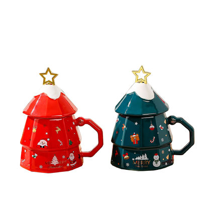Custom 3D waterbeker Keramische koffiebeker cadeau doos voor kerstfeest en cadeautjes
