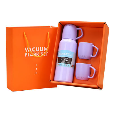 Custom Business Gift Set 550 ml roestvrij staal vacuümgeïsoleerde fles met 3 deksels