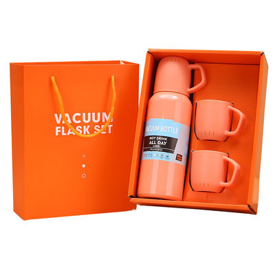 Custom Business Gift Set 550 ml roestvrij staal vacuümgeïsoleerde fles met 3 deksels