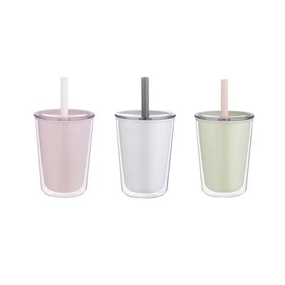 TOUR Draagbare plastic waterfles met een grote drinkbeker