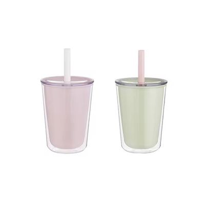 TOUR Draagbare plastic waterfles met een grote drinkbeker