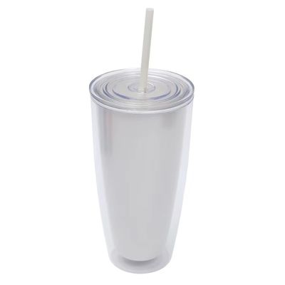 Direct drinken Dubbelwand 750 ml waterfles met deksel en stro koffie tumbler kopjes