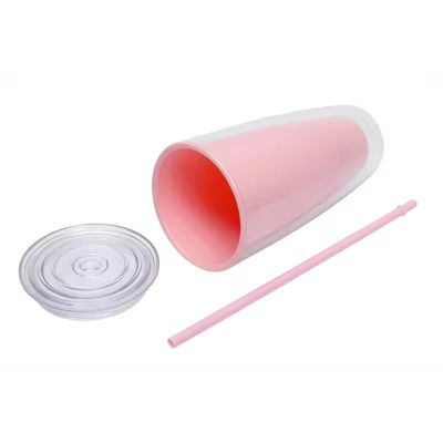 Big Belly Cup 24oz Double Wall Plastic Waterfles met stro en aangepaste kleur