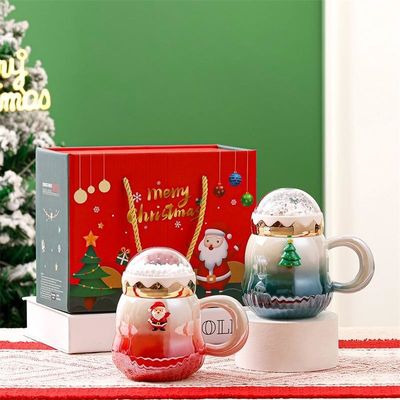 Aantrekkelijke kleuren Keramische kerstcadeautjes in doosjes met aangepast logo