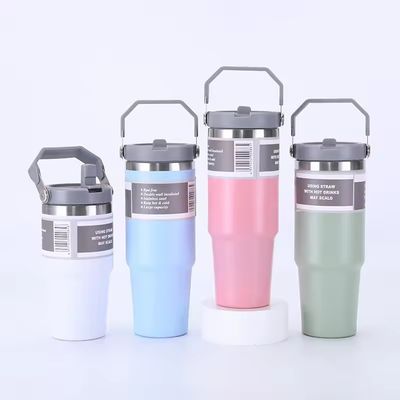 20oz 30oz roestvrij staal vacuüm geïsoleerde tumbler met handvat deksel Custom logo Ideaal