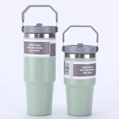 20 oz 30 oz roestvrij staal vacuüm geïsoleerde tumbler met handvat deksel voor kantoor / auto / huis