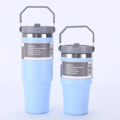 20 oz 30 oz roestvrij staal vacuüm geïsoleerde tumbler met handvat deksel voor kantoor / auto / huis