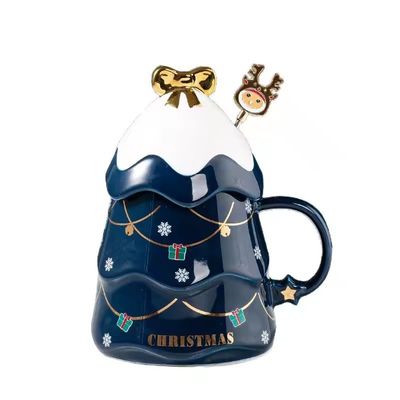 400 ml 500 ml keramische koffiebeker kantoor theebeker set met deksel en lepel kerstcadeau